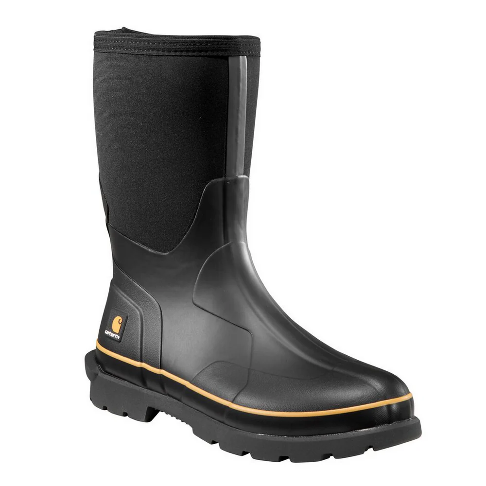 10-INCH WATERPROOF NON-SAFETY TOE RUBBER BOOT - BLK-Black | Carhartt CMV1121 - Image 2