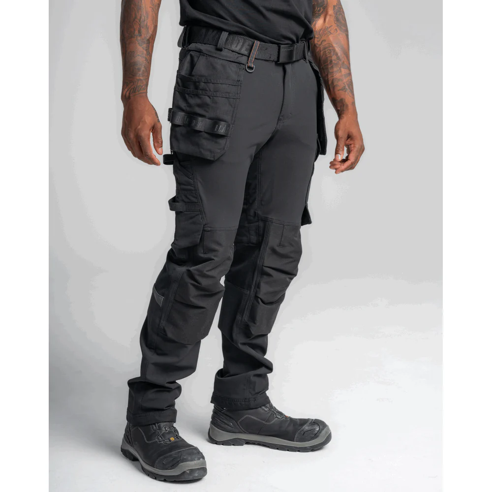 4-Way Stretch Work Pants - 9954-Black/Orange | Blaklader 16221644 - Image 5
