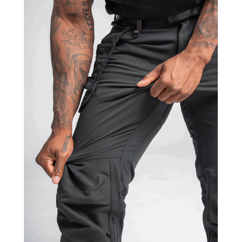 4-Way Stretch Work Pants - 9954-Black/Orange | Blaklader 16221644 - Image 6