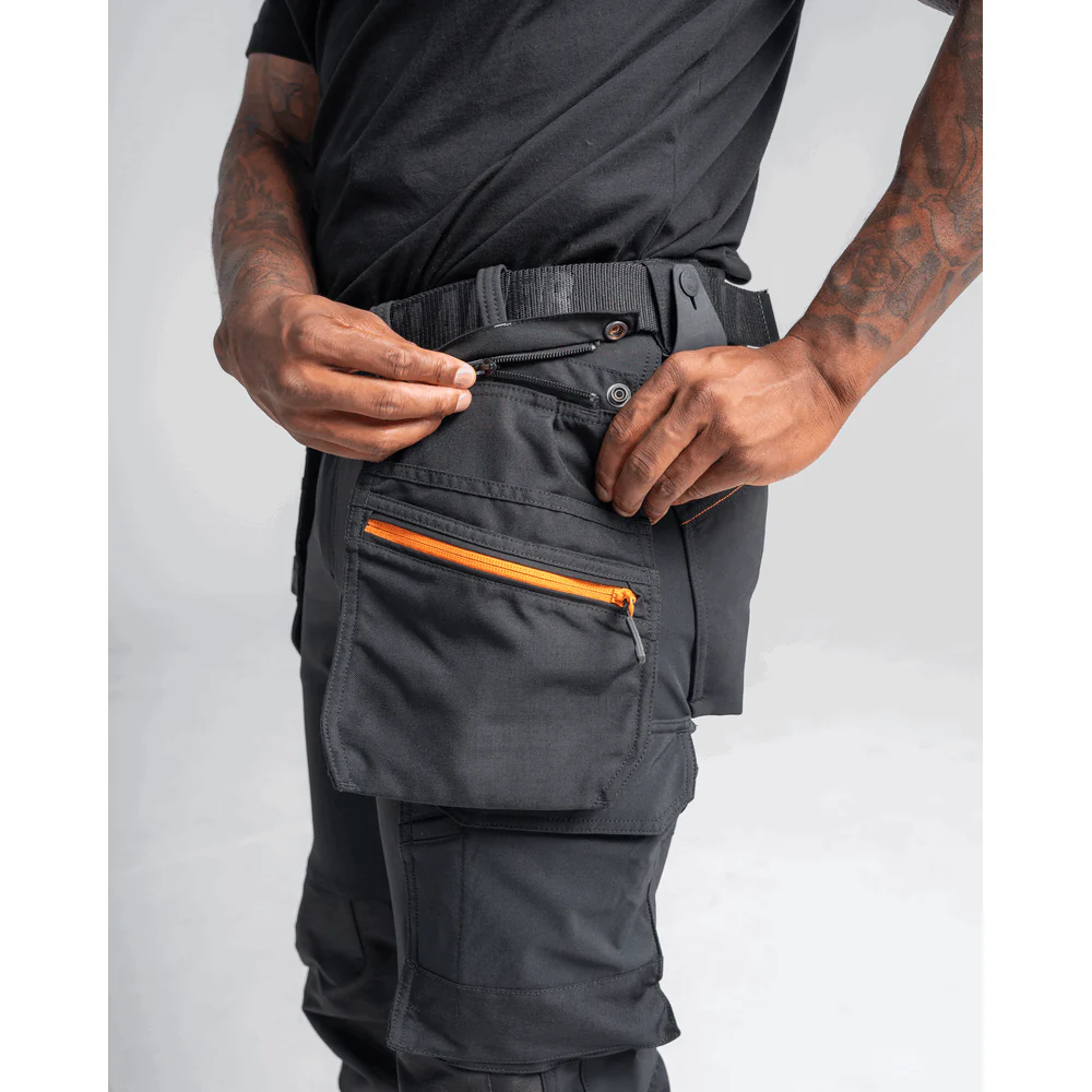 4-Way Stretch Work Pants - 9954-Black/Orange | Blaklader 16221644 - Image 7