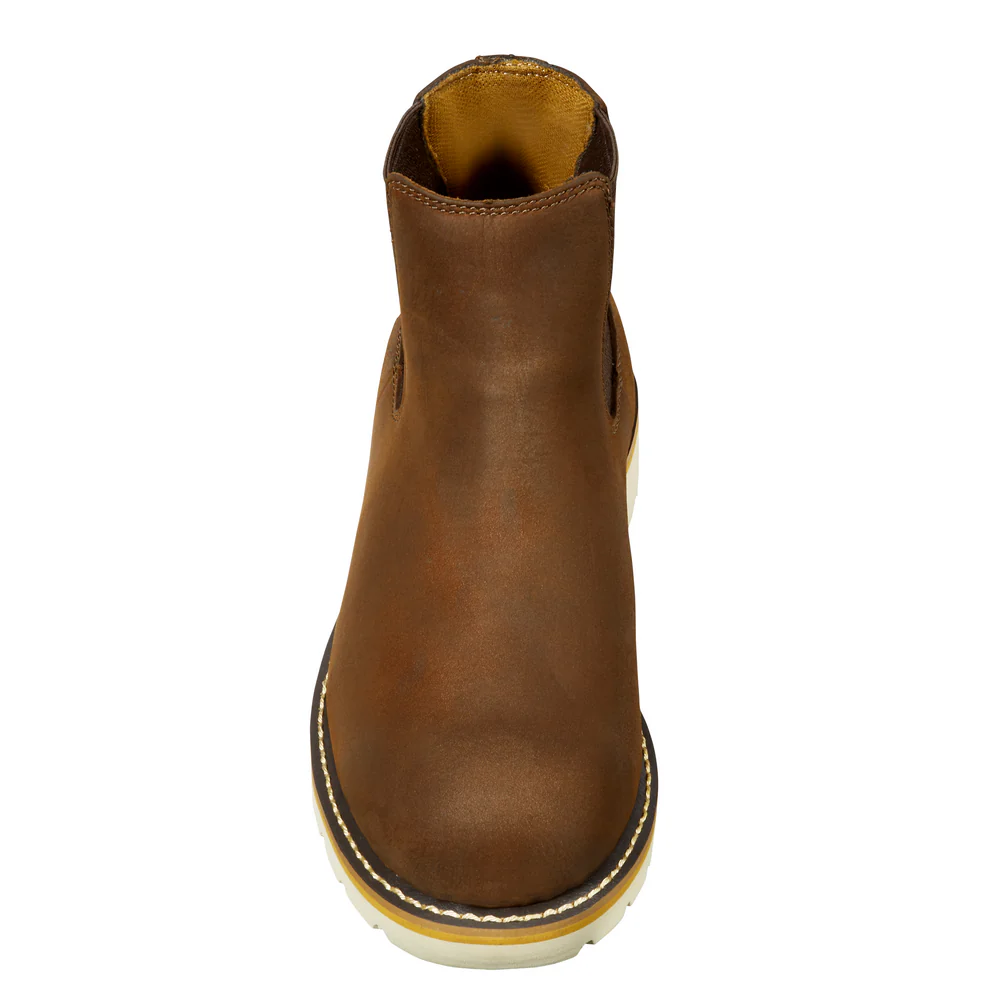 5-INCH CHELSEA PULL-ON STEEL TOE WEDGE BOOT - DKBRN-Dark Bison Oil Tanned | Carhartt FW5233-M - Image 4