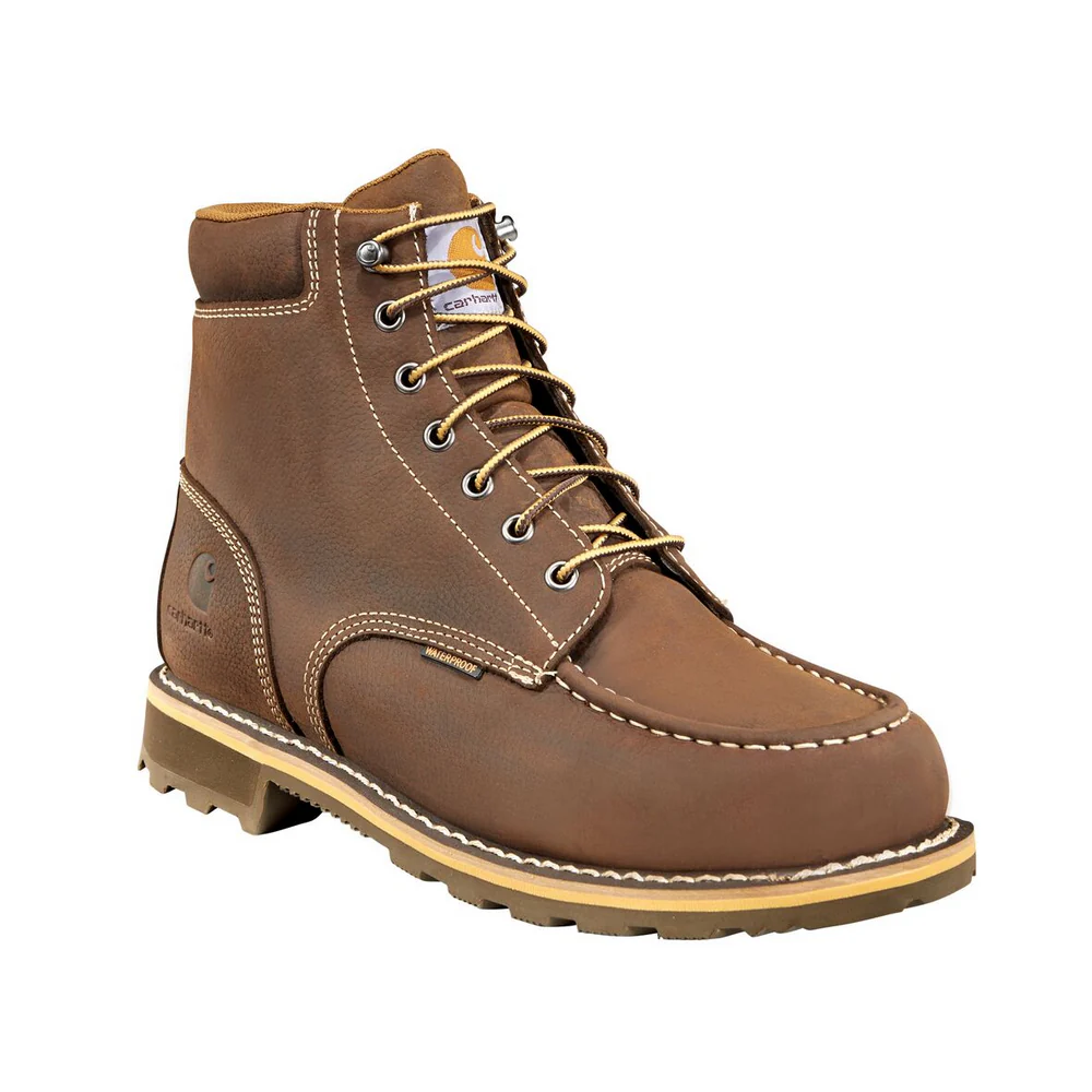 6-INCH MOC TOE LUG WORK BOOT - DKBRN-Dark Bison Oil Tanned | Carhartt CMW6197 - Image 2