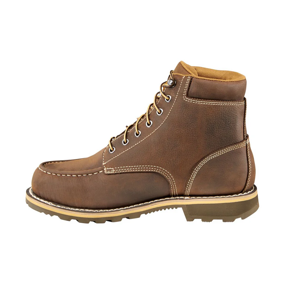 6-INCH MOC TOE LUG WORK BOOT - DKBRN-Dark Bison Oil Tanned | Carhartt CMW6197 - Image 3