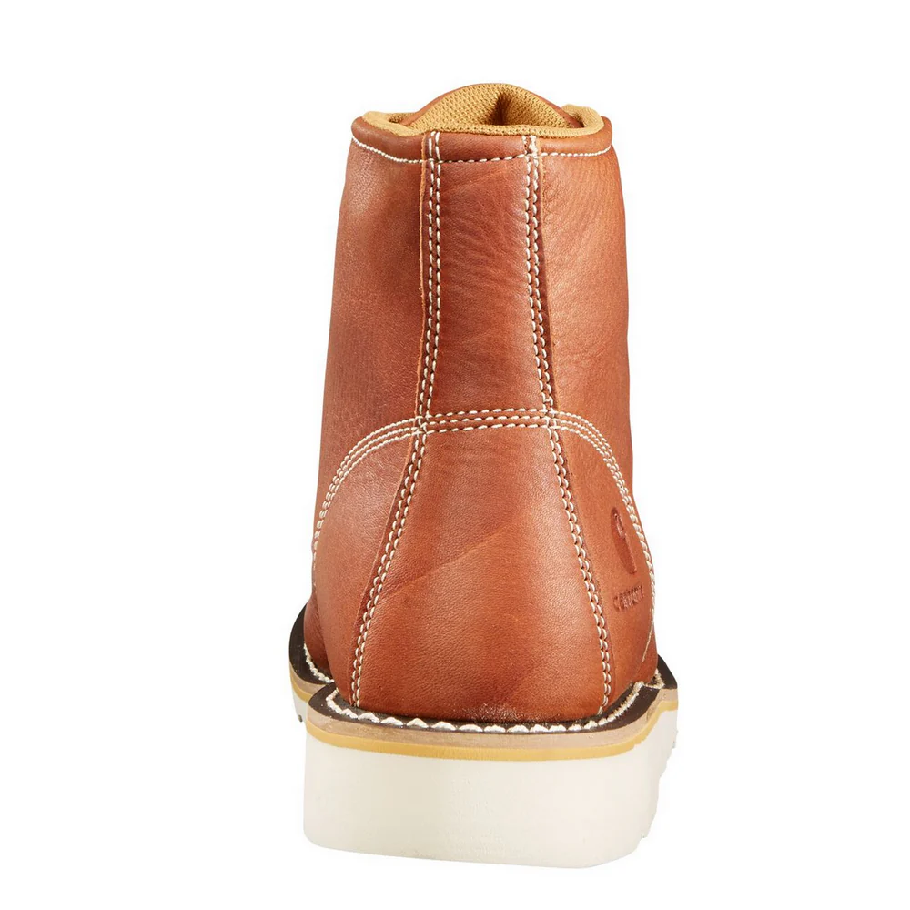 6-INCH MOC TOE WEDGE WORK BOOT - TAN-Soft Tan Full Grain Leather | Carhartt CMW6175 - Image 5