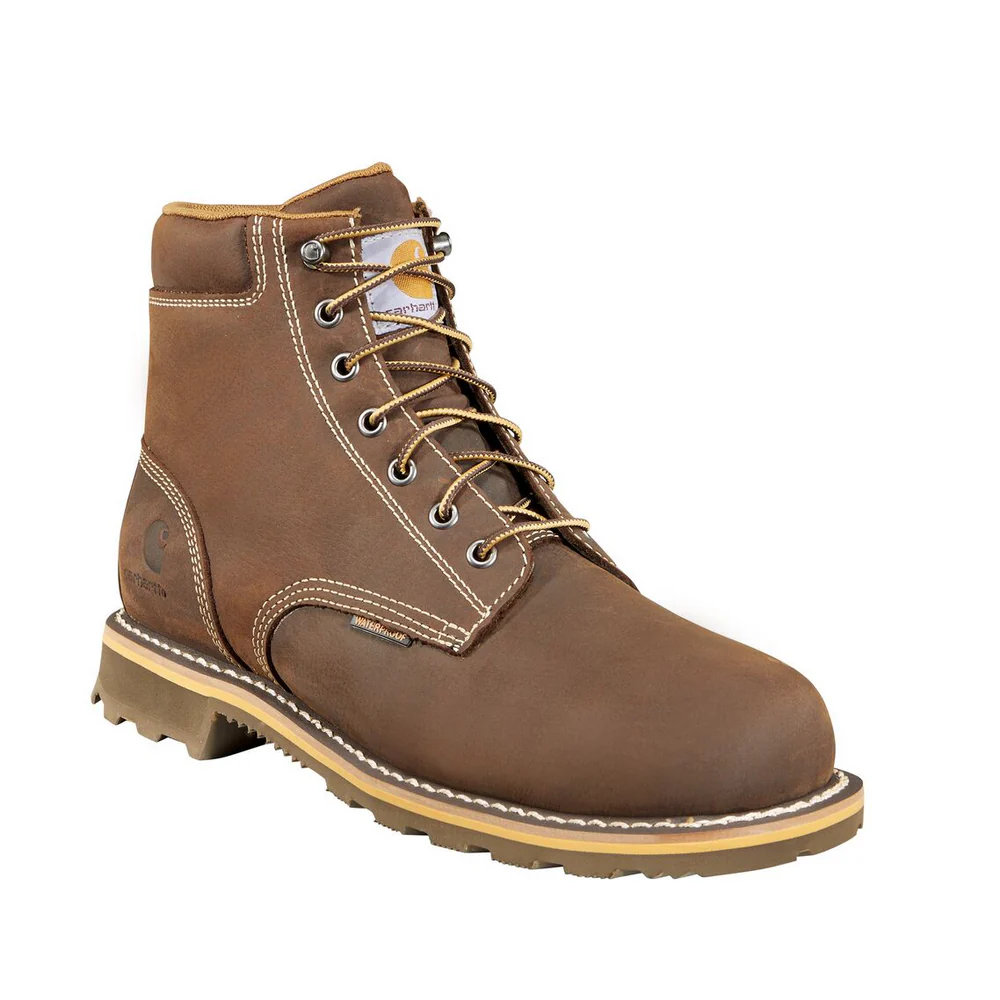 6-INCH PLAIN TOE LUG BOOT - DKBRN-Dark Bison Oil Tanned | Carhartt CMW6190 - Image 2