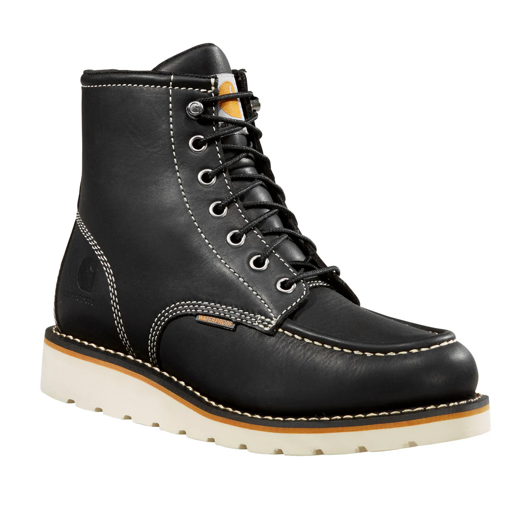 6-INCH WATERPROOF WEDGE BOOT - BLK-Black Oil Tanned | Carhartt FW6021-W - Image 2