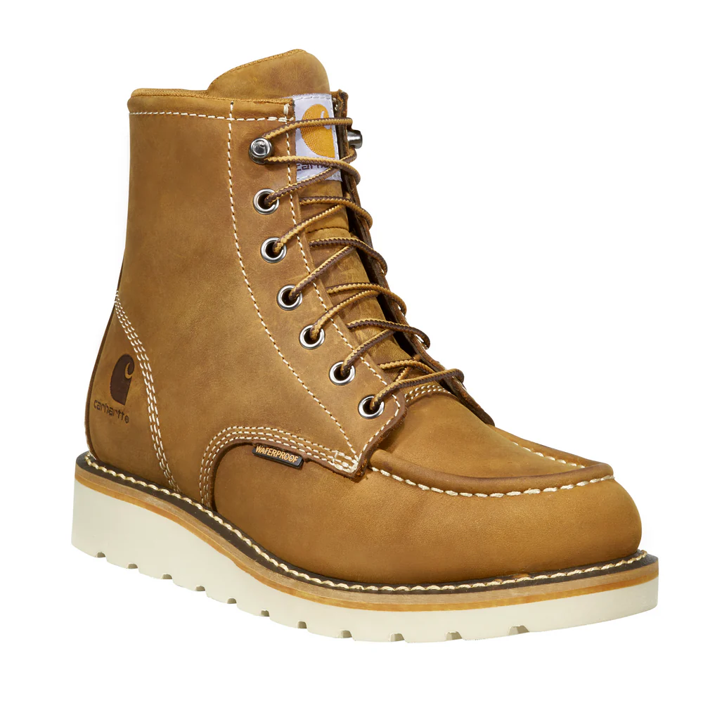 6-INCH WATERPROOF WEDGE STEEL TOE BOOT - DKBRN-Dark Bison Oil Tanned | Carhartt FW6225-W - Image 2