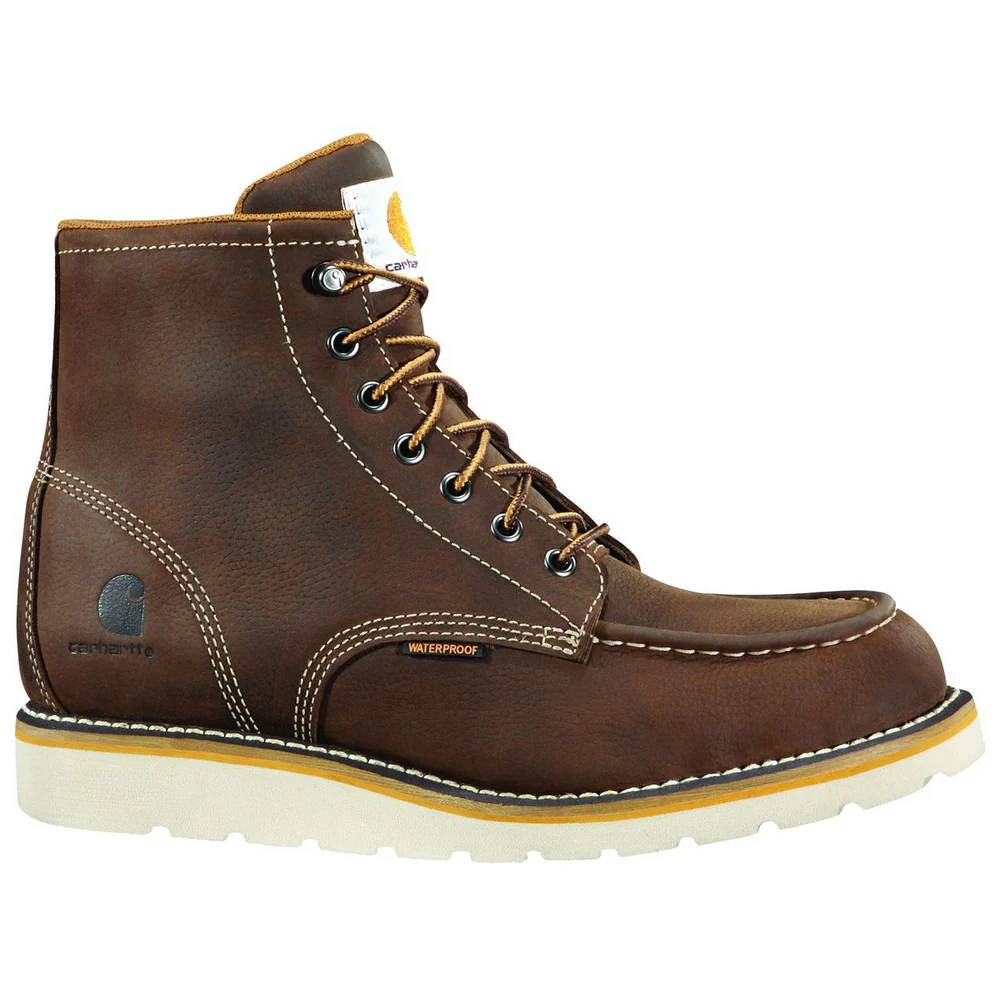 6-INCH WEDGE MOC TOE BOOT - DKBRN-Dark Bison Oil Tanned | Carhartt CMW6095
