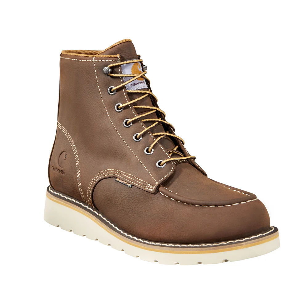 6-INCH WEDGE MOC TOE BOOT - DKBRN-Dark Bison Oil Tanned | Carhartt CMW6095 - Image 2