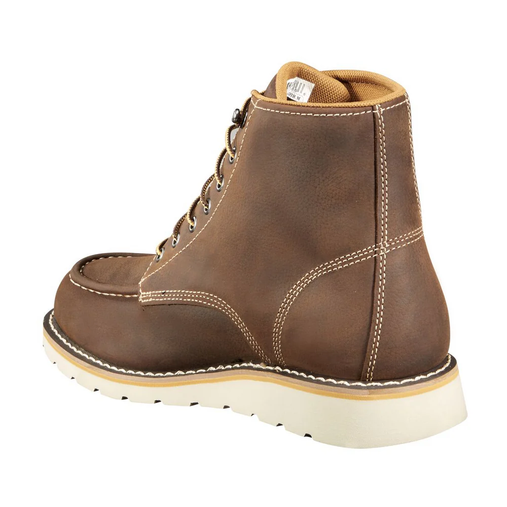 6-INCH WEDGE MOC TOE BOOT - DKBRN-Dark Bison Oil Tanned | Carhartt CMW6095 - Image 3
