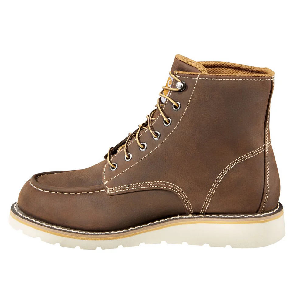 6-INCH WEDGE MOC TOE BOOT - DKBRN-Dark Bison Oil Tanned | Carhartt CMW6095 - Image 4