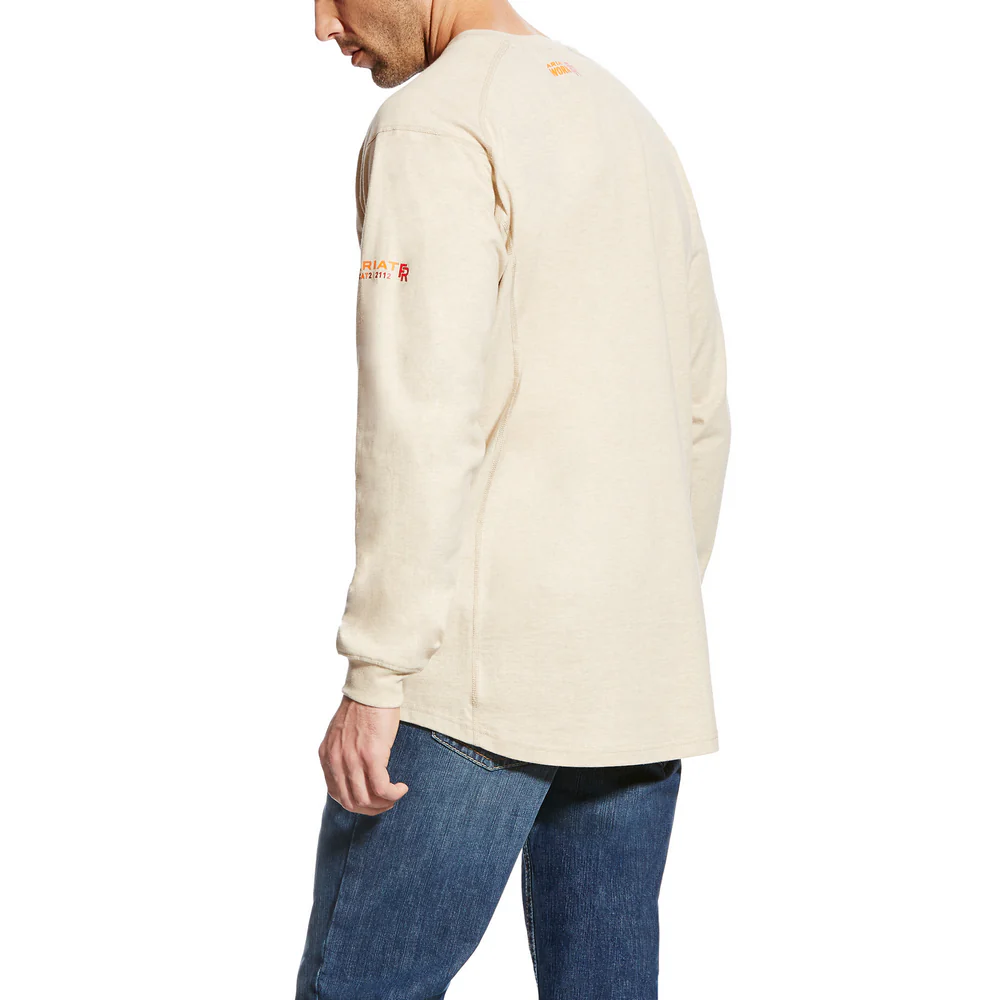 AIR CREW LONG SLEEVE FR T-SHIRT - 250-Beige/Khaki | Ariat 10022328 - Image 2