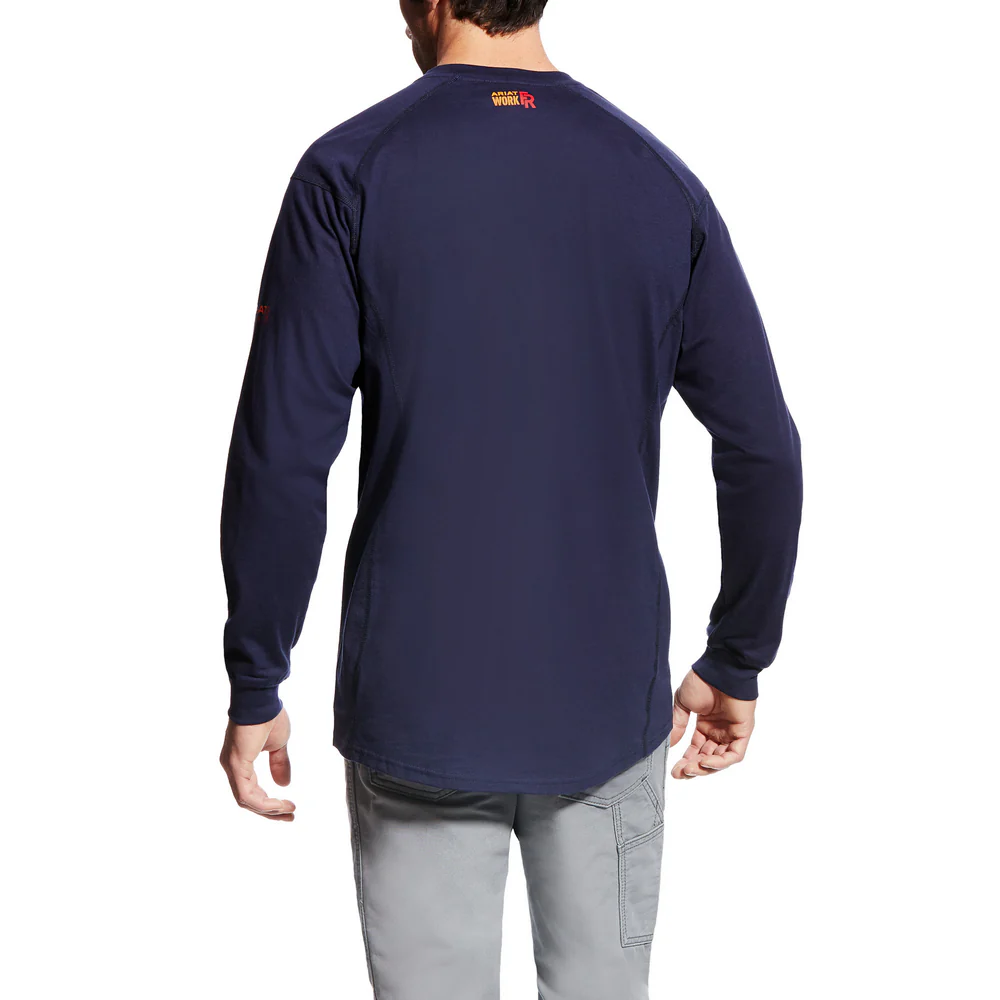 AIR HENLEY FR LONG SLEEVE TOP - 410-Navy | Ariat 10022597 - Image 2
