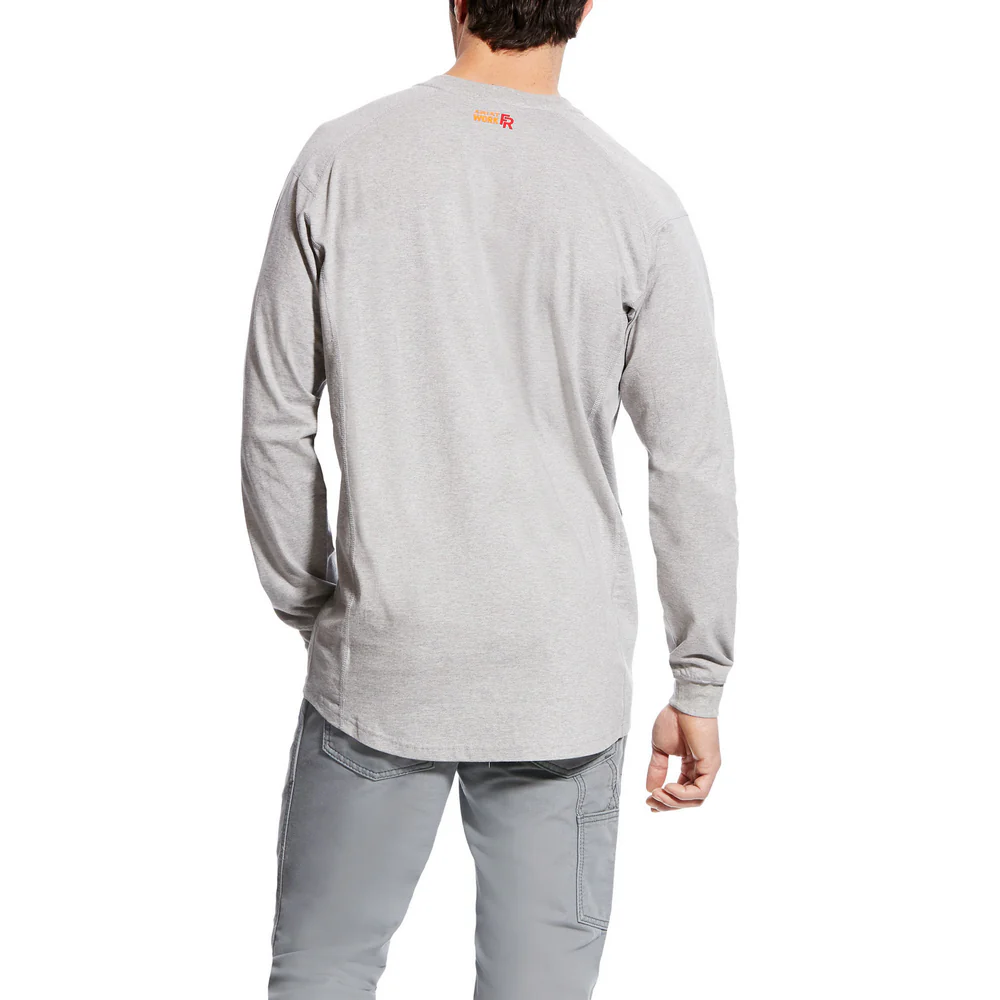 AIR LONG SLEEVE FR HENLEY - 020-Gray | Ariat 10022599 - Image 2