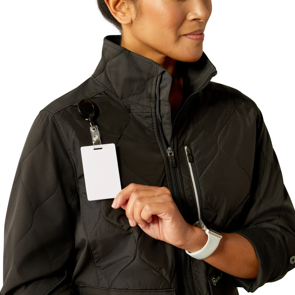 Ambroise Insulated Scrub Jacket - 001-Black | Ariat 10041893 - Image 4