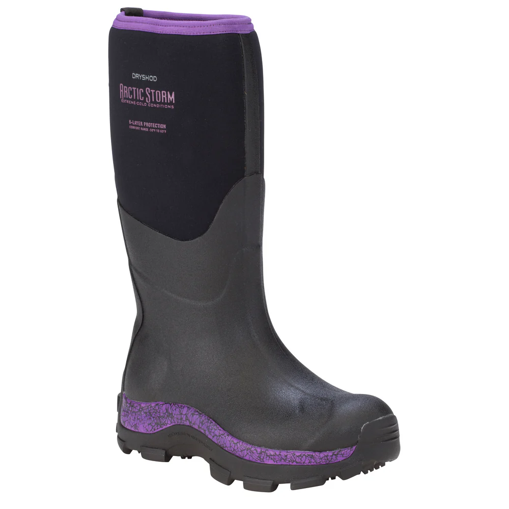 ARCTIC STORM WOMEN'S HI BOOT - PP-Black &amp; Purple | Dryshod ARSWHPP - Image 3