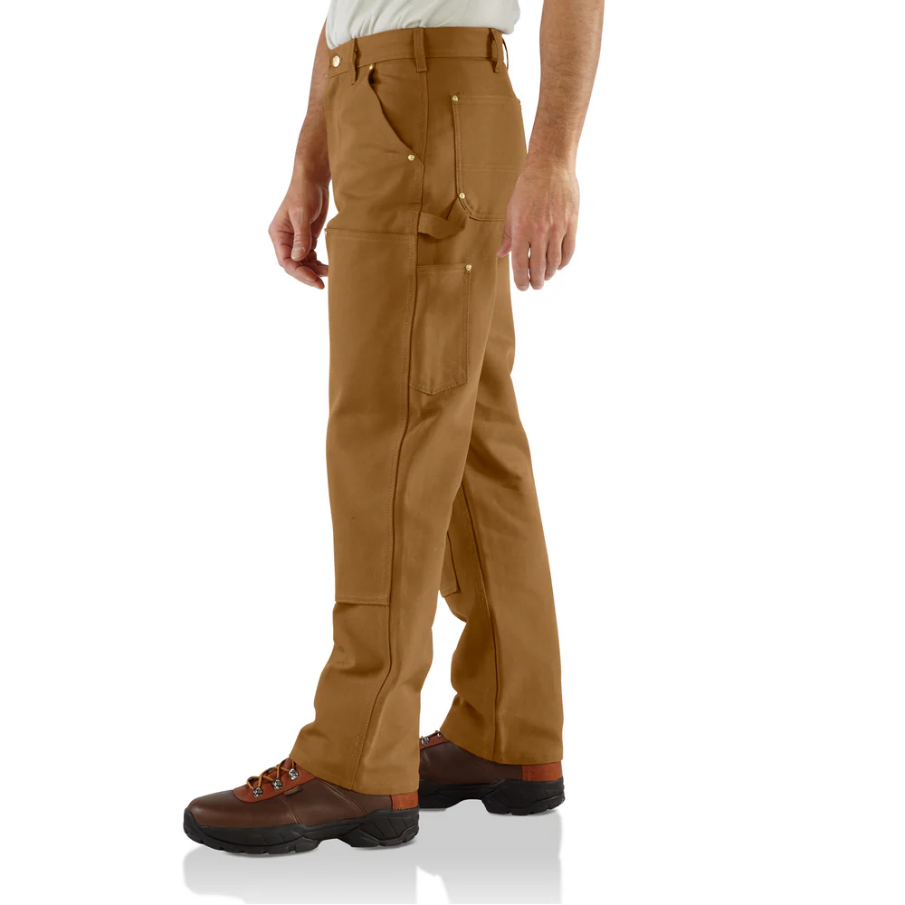B01 Loose Fit Firm Duck Double-Front Utility Work Pant - BRN-Carhartt Brown | Carhartt 106679 - Image 2