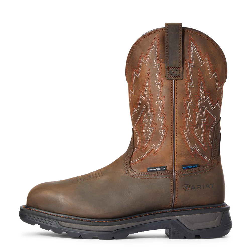BIG RIG H2O COMPOSITE TOE BOOT - 200-Brown | Ariat 10033993 - Image 3