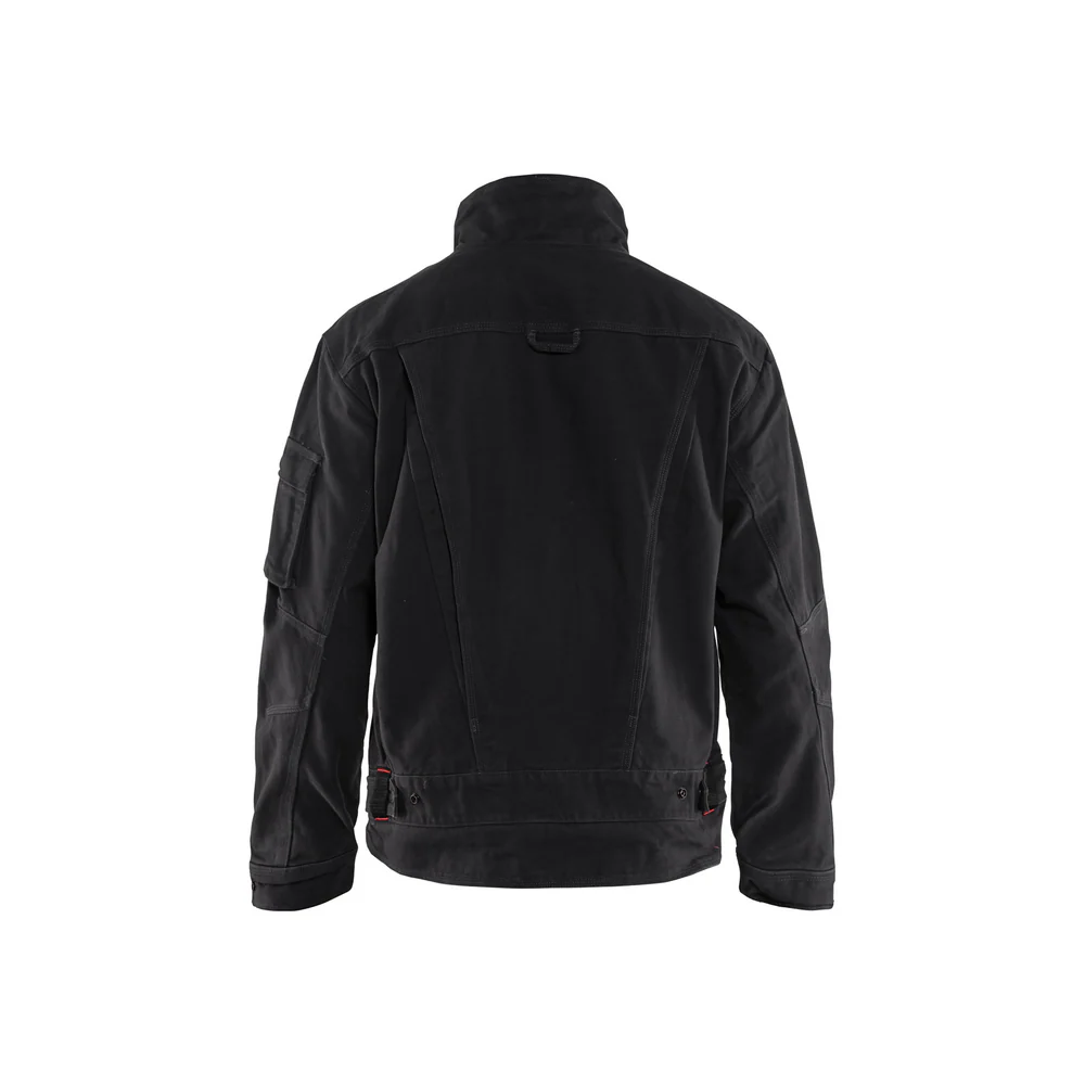 BRAWNY CANVAS JACKET - 9900-Black | Blaklader 40621320 - Image 2