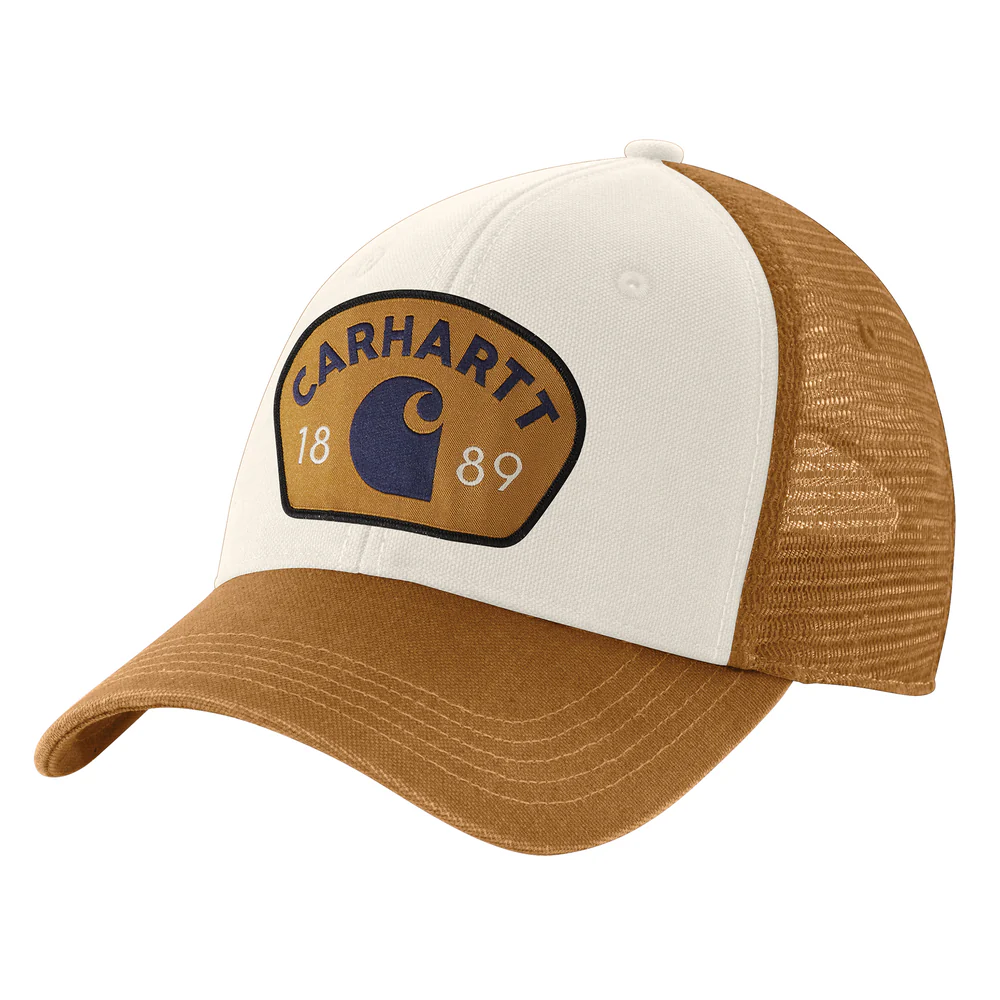 Canvas Mesh-Back 1889 Patch Cap - BRN-Carhartt Brown | Carhartt 106743 - Image 2