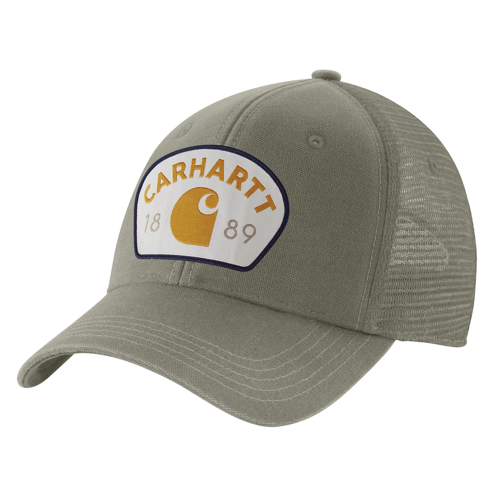 Canvas Mesh-Back 1889 Patch Cap - DOV-Dusty Olive | Carhartt 106743 - Image 2
