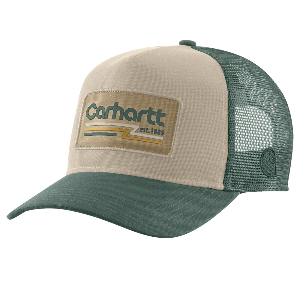 Canvas Mesh-Back 1889 Patch Cap - GH6-Frosted Balsam | Carhartt 106342 - Image 2