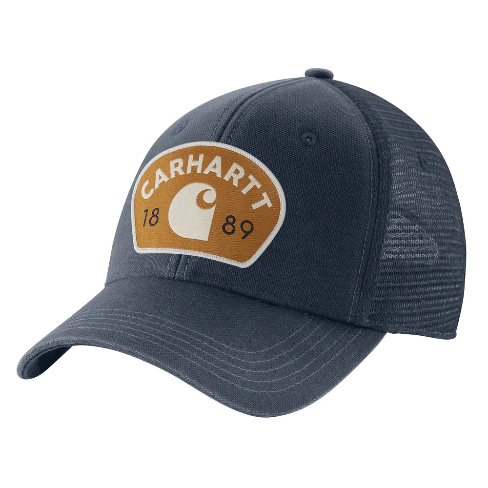 Canvas Mesh-Back 1889 Patch Cap - I26-Navy | Carhartt 106743 - Image 2