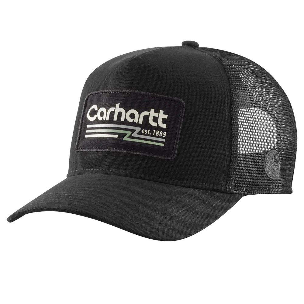 Canvas Mesh-Back 1889 Patch Cap - N04-Black | Carhartt 106342 - Image 2