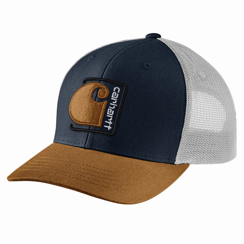 Canvas Mesh-Back C Patch Cap - I26-Navy | Carhartt 106742 - Image 2