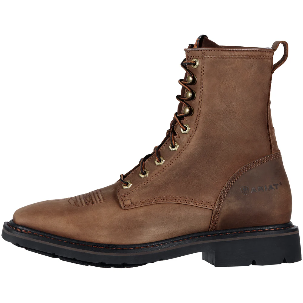 CASCADE 8-INCH WIDE SQUARE TOE BOOT - 200-Brown | Ariat 10011916 - Image 2