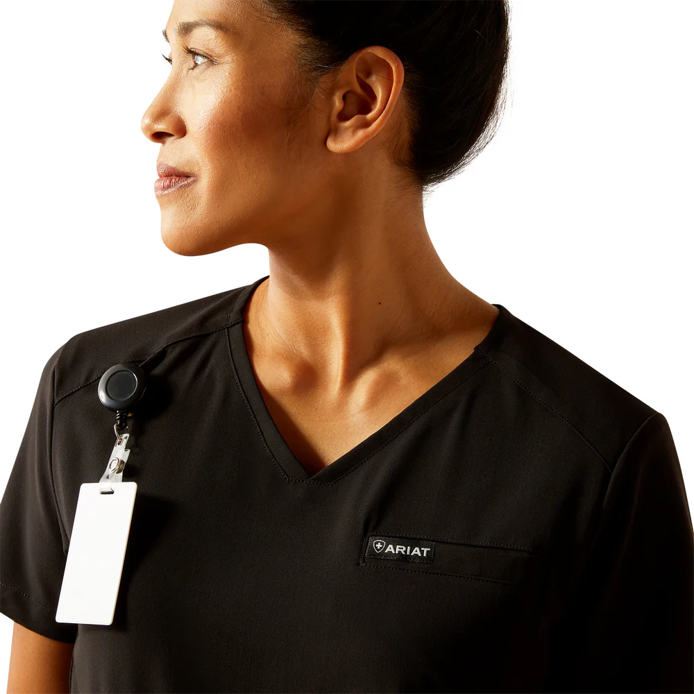 Clara 6 Pocket Scrub Top - 001-Black | Ariat 10039716 - Image 2