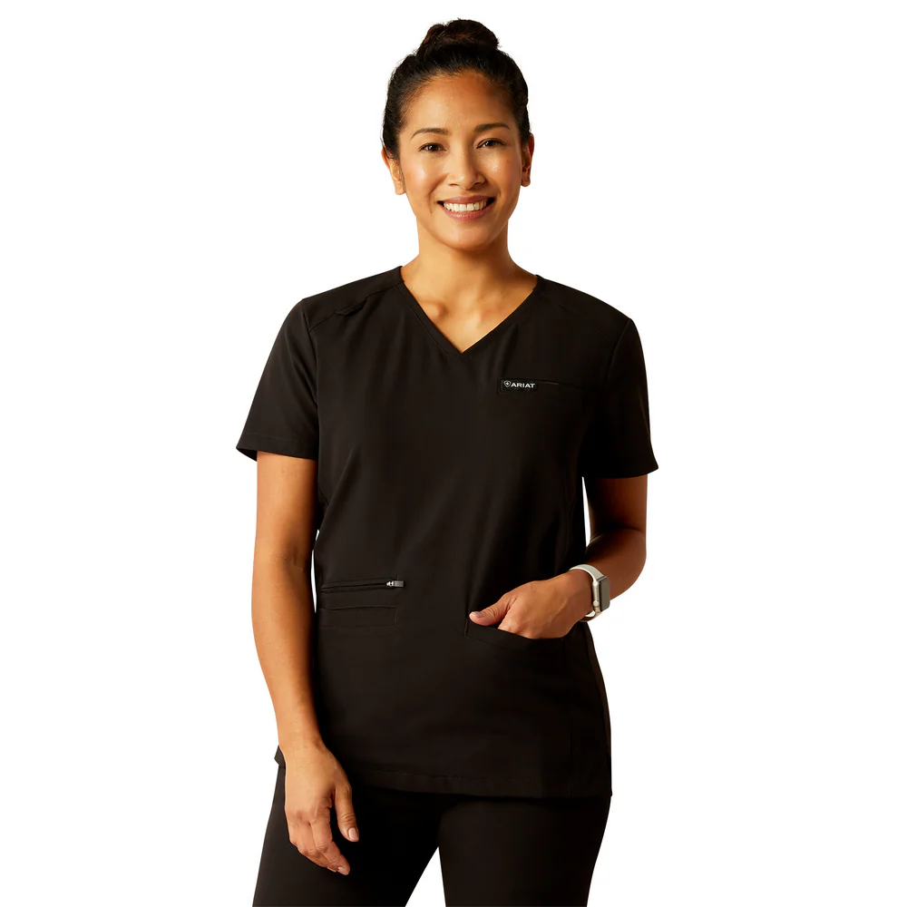 Clara 6 Pocket Scrub Top - 001-Black | Ariat 10039716 - Image 6