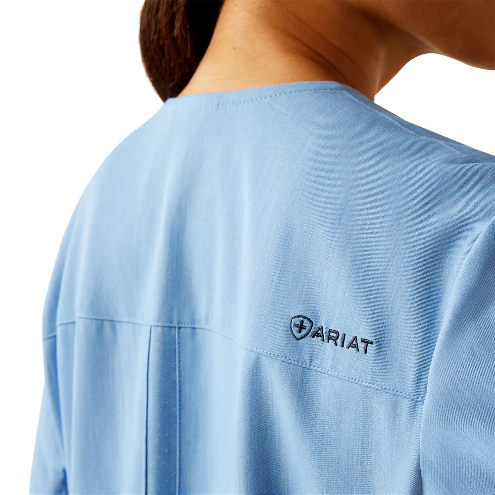 Clara 6 Pocket Scrub Top - 400-Light Blue Heather | Ariat 10039714 - Image 5