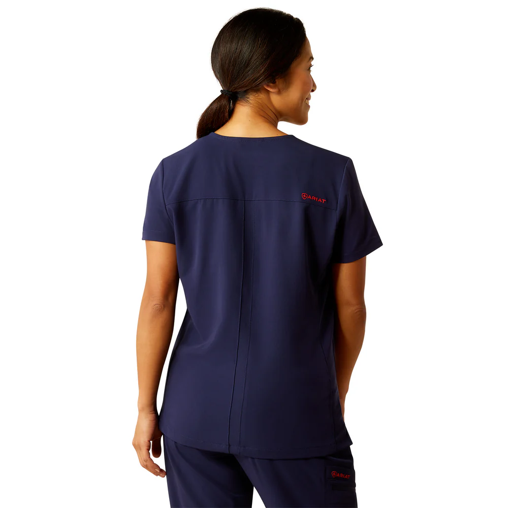 Clara 6 Pocket Scrub Top - 410-Navy | Ariat 10039717