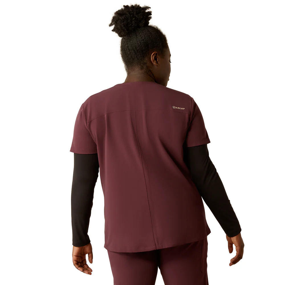 Clara 6 Pocket Scrub Top - 600-Winetasting | Ariat 10039713 - Image 2