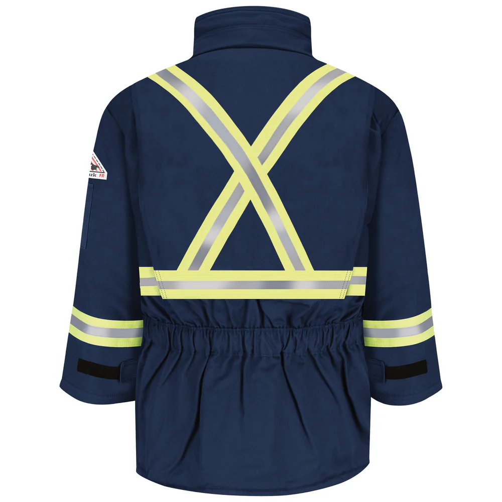 COMFORTOUCH INSULATED PARKA WITH REFLECTIVE TRIM - NV-Navy | Bulwark JLPC - Image 2