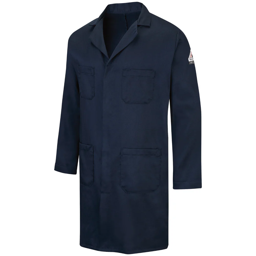 CONCEALED FR SNAP-FRONT LAB COAT - NV-Navy | Bulwark KLL6