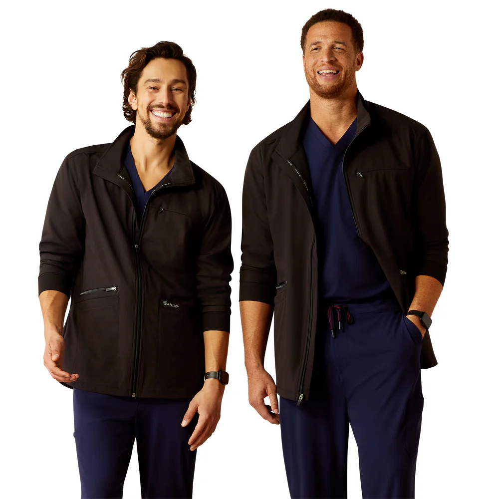 Conrad Utility Scrub Jacket - 001-Black | Ariat 10041884 - Image 4