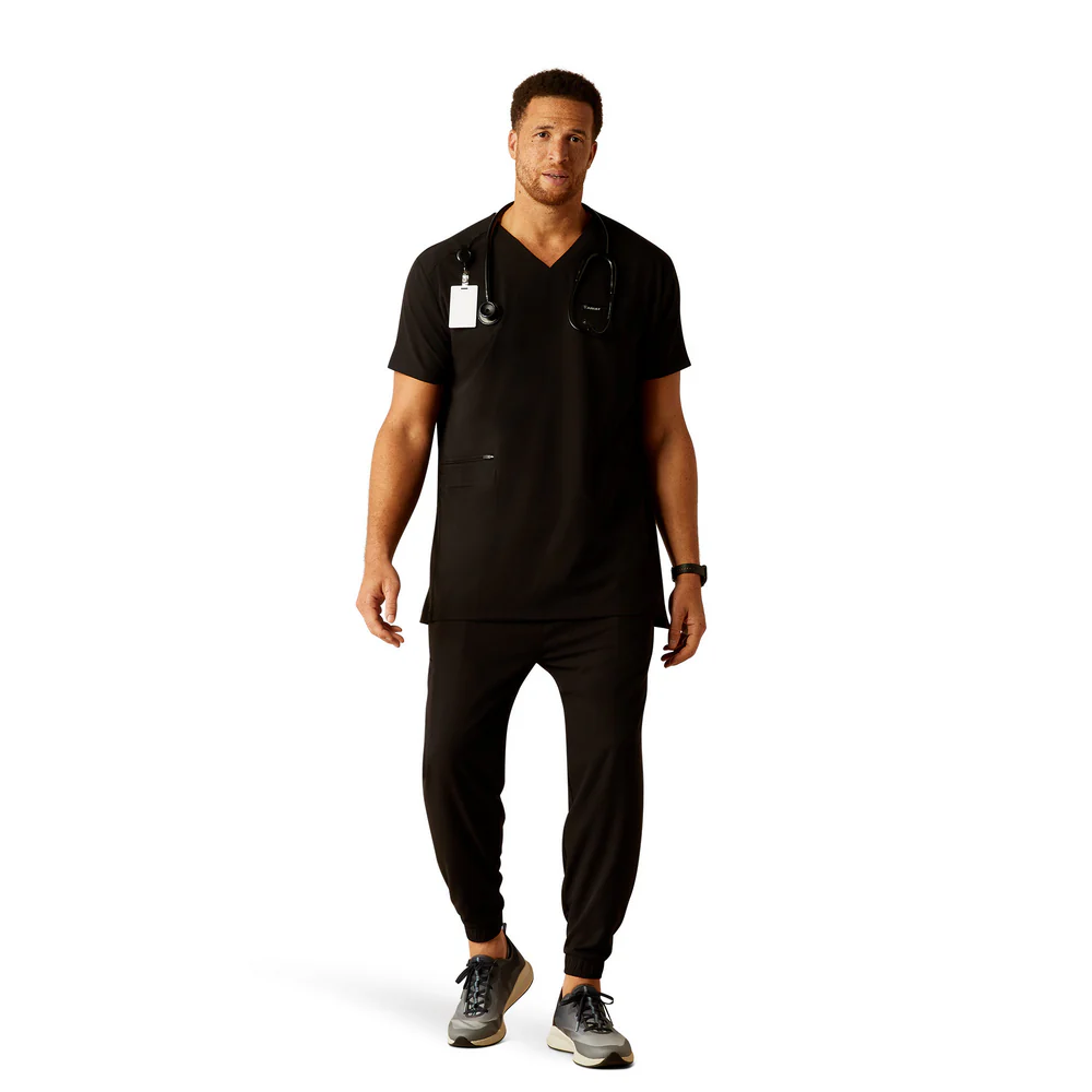 Derham 6 Pocket Scrub Top - 001-Black | Ariat 10039720 - Image 9