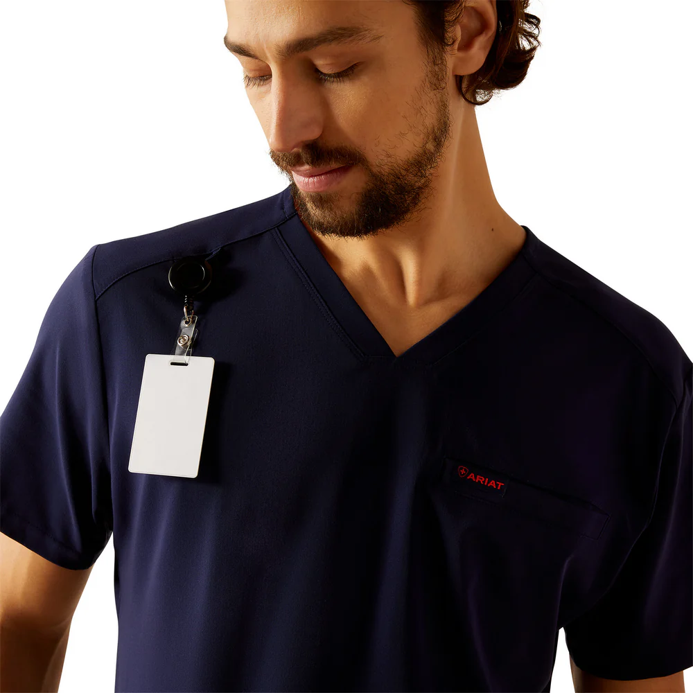 Derham 6 Pocket Scrub Top - 410-Navy | Ariat 10039721 - Image 3