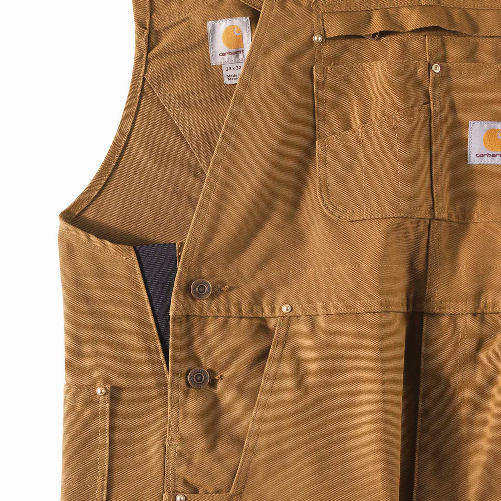 DUCK BIB OVERALLS - 211-Carhartt Brown | Carhartt 102776 - Image 3