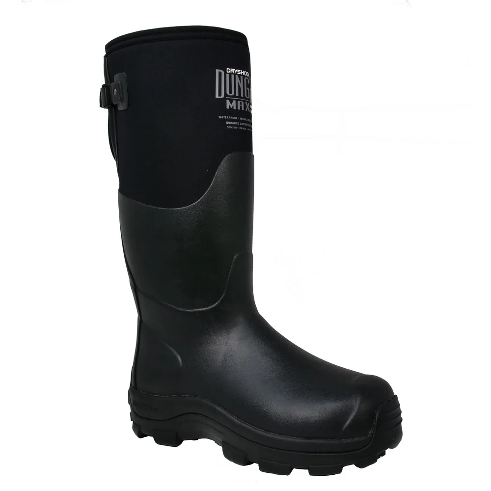 DUNGHO MAX GUSSET BARNYARD BOOT - BK-Black & Grey | Dryshod DHMGMHBK