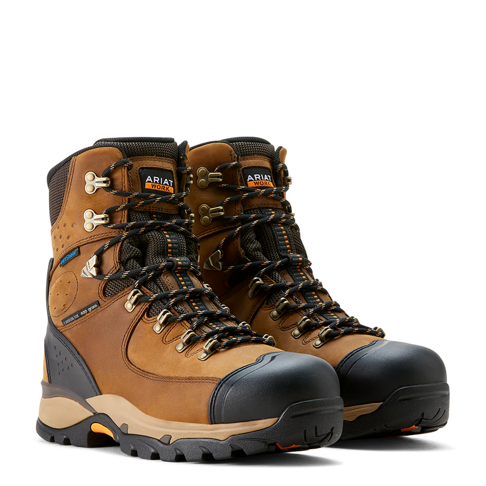 Endeavor 8" Waterproof Insulated Carbon Toe Work Boot - 200-Dusted Brown | Ariat 10053571 - Image 4