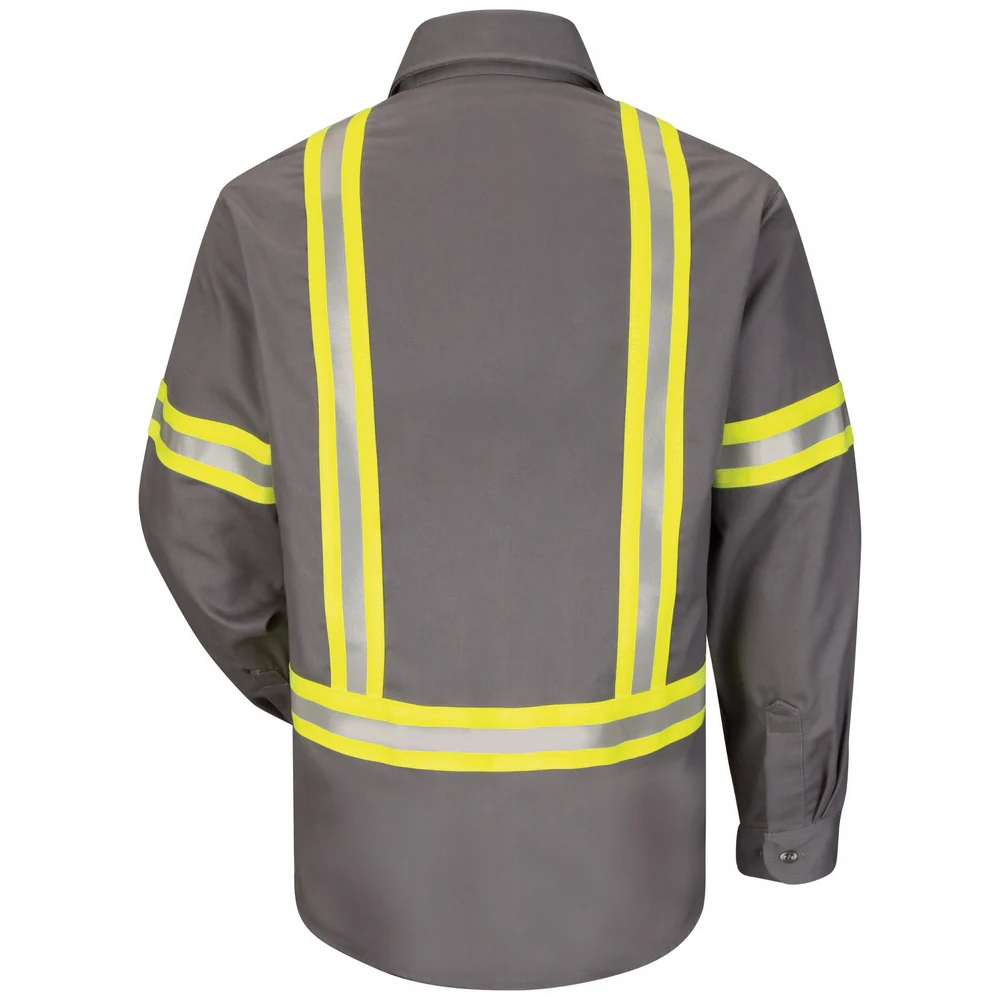 ENHANCED VISIBILITY FR UNIFORM MIDWEIGHT SHIRT - GY-Grey | Bulwark SLDT - Image 2
