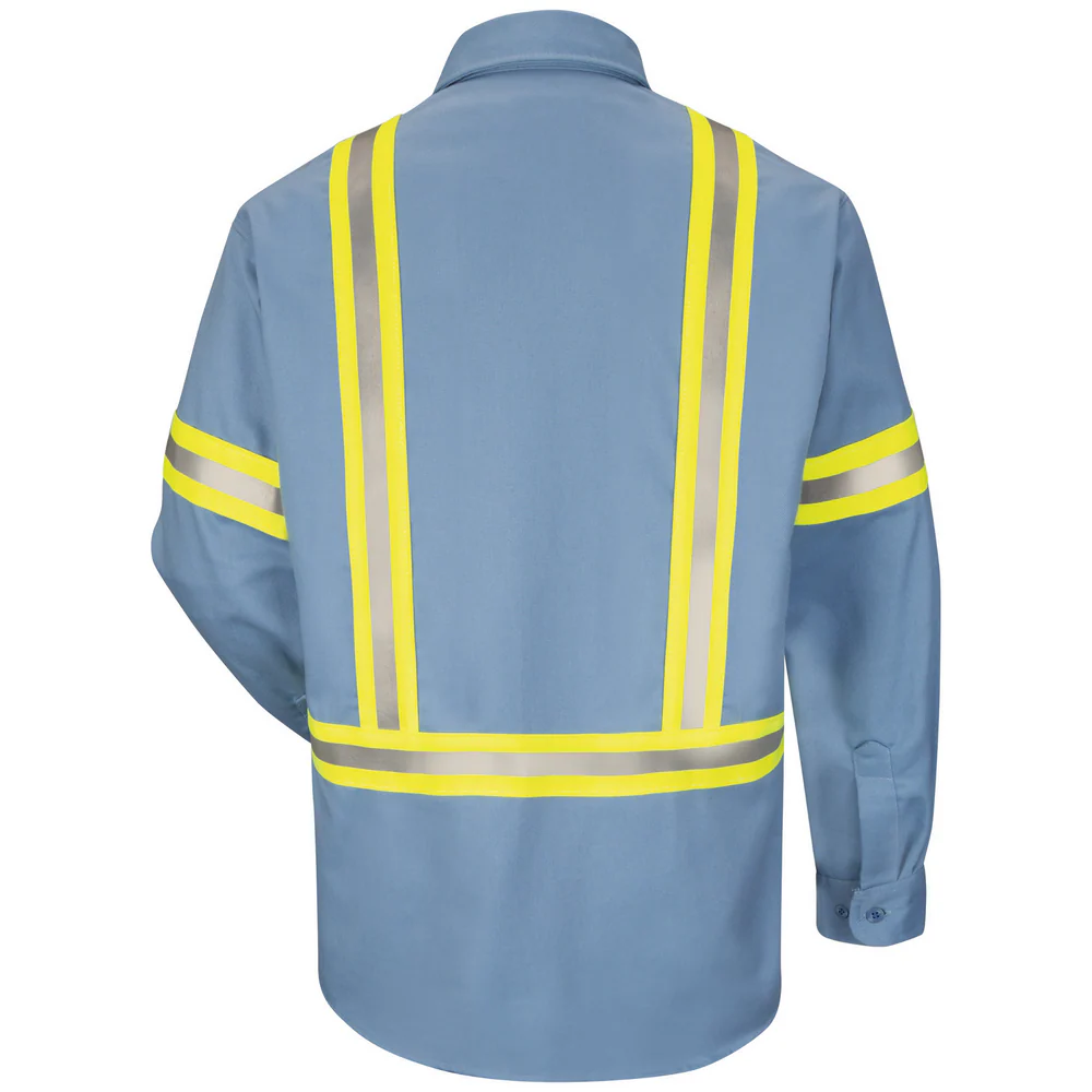 ENHANCED VISIBILITY FR UNIFORM MIDWEIGHT SHIRT - LB-Light Blue | Bulwark SLDT - Image 2