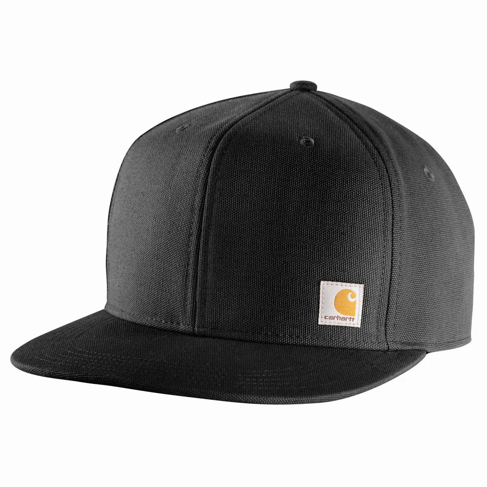 Firm Duck Flat Brim Cap - 001-Black | Carhartt 106665 - Image 2
