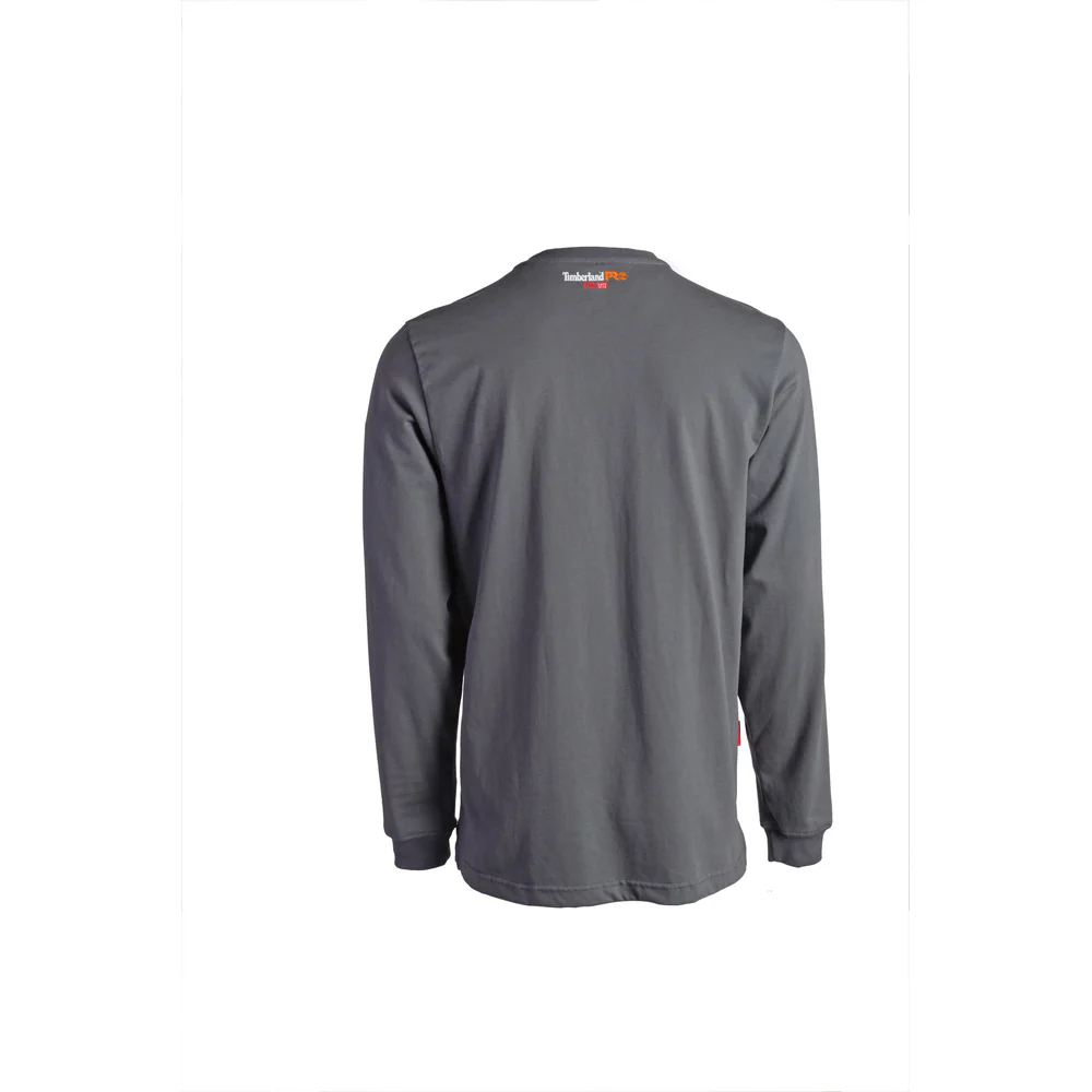 FLAME RESISTANT COTTON CORE LONG SLEEVE HENLEY WITH POCKET - 003-Charcoal | Timberland PRO TB0A23P4 - Image 2
