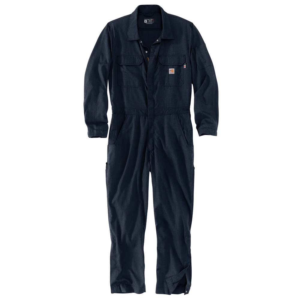 Flame Resistant Force Loose Fit Lightweight Coverall - I26-Navy | Carhartt 105539 - Image 2
