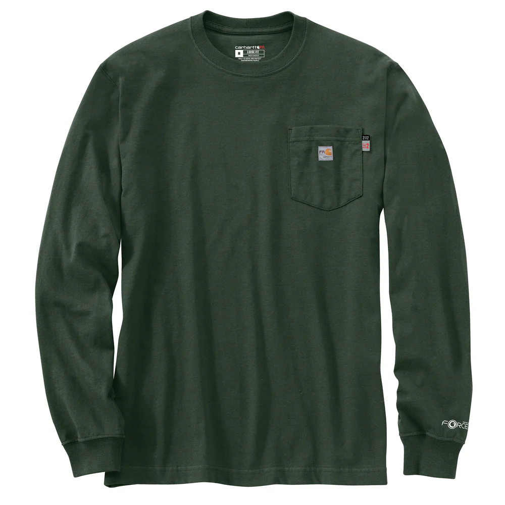 Flame Resistant Force Loose Fit Long-Sleeve Lightweight Camo Bandana Graphic T-Shirt - GF8-Mountain View | Carhartt 106917 - Image 2
