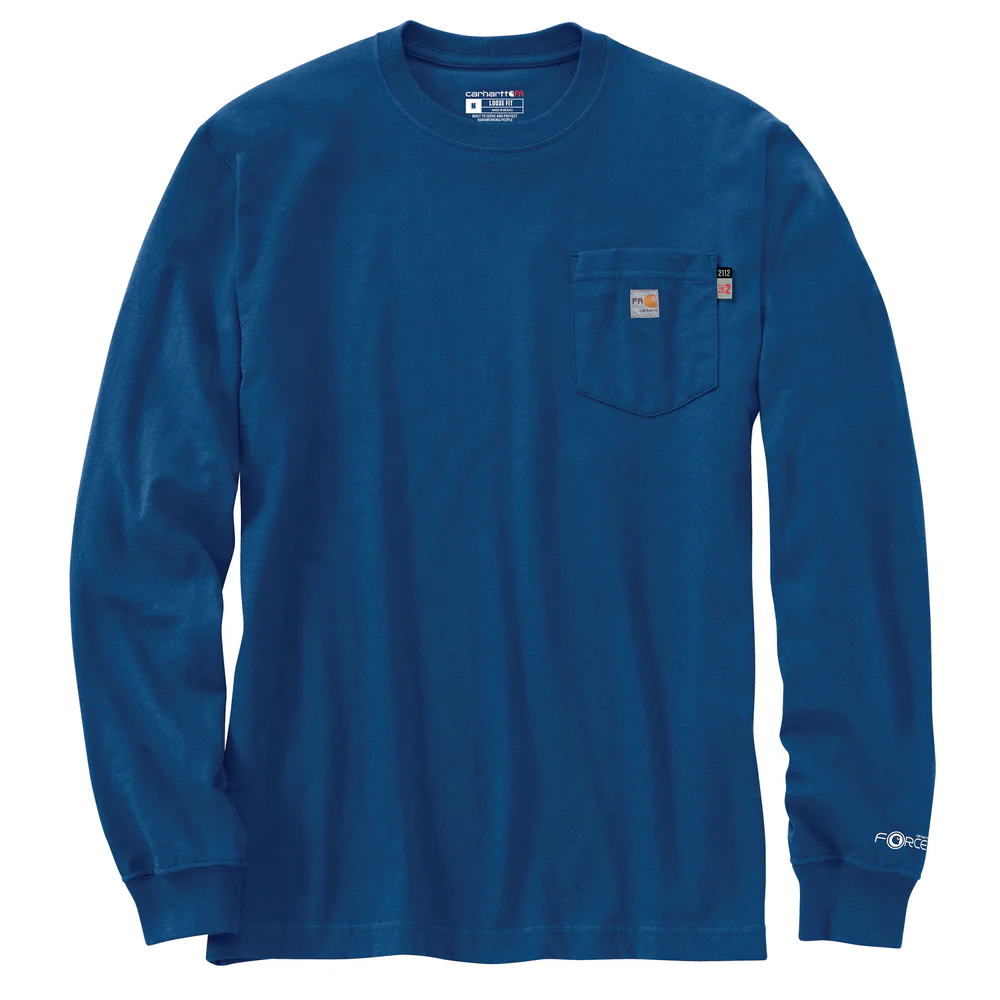 Flame Resistant Force Loose Fit Long-Sleeve Lightweight Oil Rig Graphic T-Shirt - H75-Lakeshore | Carhartt 106897 - Image 2
